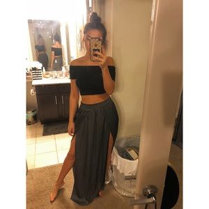 Forever 21 Satin Maxi Skirt Never Worn!